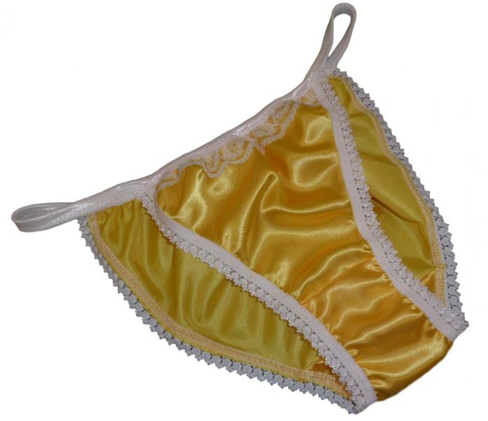 Yellow and Ivory Tanga Panties